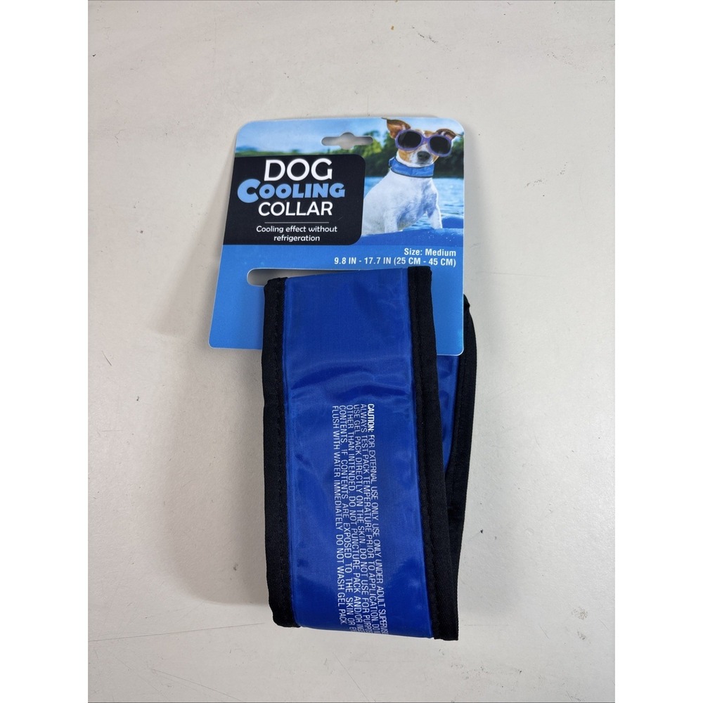 Cooling Collar for Medium/Small Dogs Blue No Refrigeration Required Hiking Sport